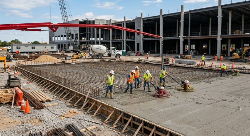 Commercial Slab Installation in Lansing, MI