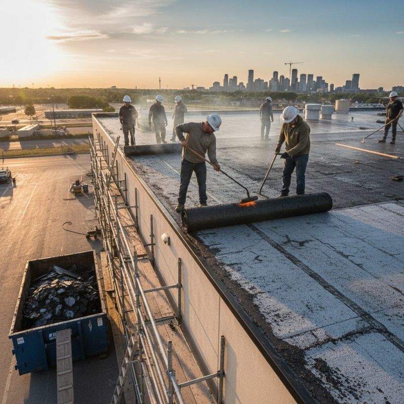 Roof Tarp Installation detail